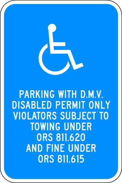ADA Handicapped Parking Sign, 18