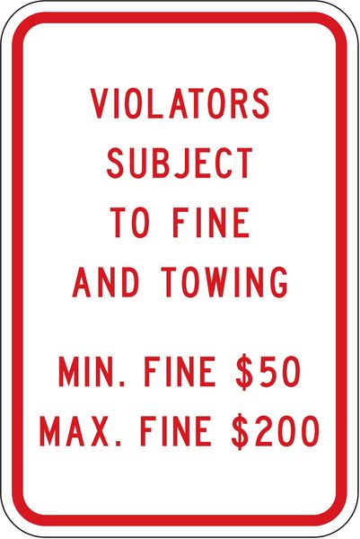 ADA Handicapped Parking Sign, 18