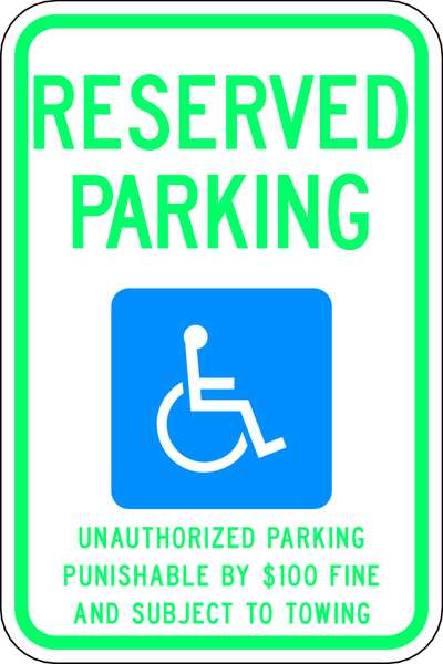 ADA Handicapped Parking Sign, 18
