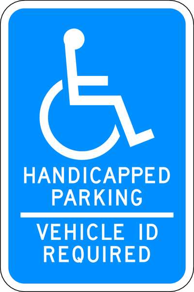 ADA Handicapped Parking Sign, 18