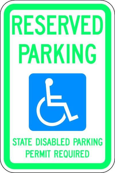 ADA Handicapped Parking Sign, 18