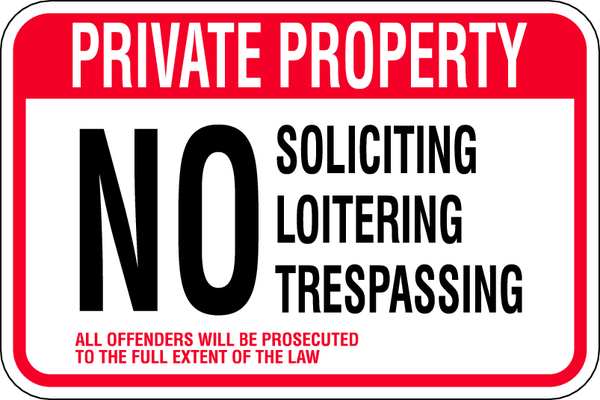 Admittance Sign, 12 x 18In, BK and R/WHT