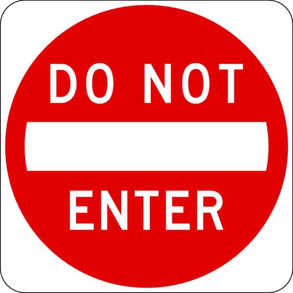 Do Not Enter Traffic Sign, 30 in H, 30 in W, Aluminum, Square, English, R5-1-30DA