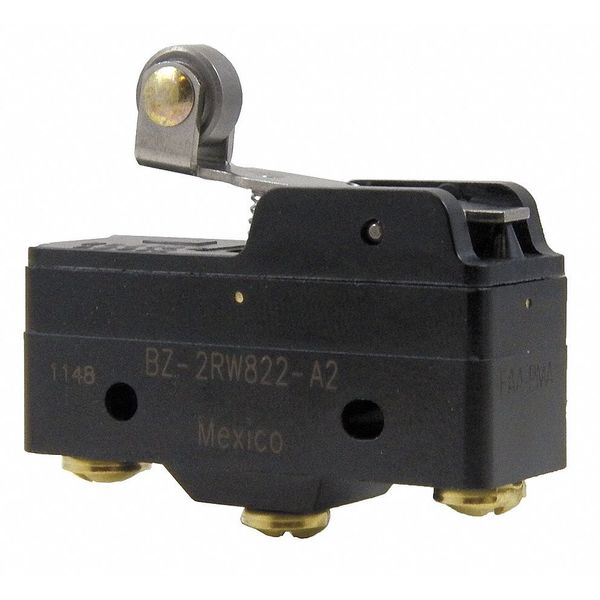 Industrial Snap Action Switch, Lever, Roller Actuator, SPDT, 15A @ 480V AC Contact Rating