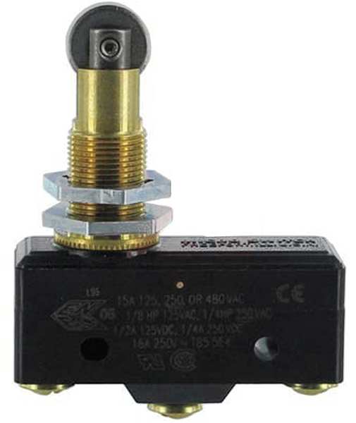 Industrial Snap Action Switch, Overtravel Roller, Plunger Actuator, SPDT