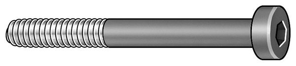 M6-1.00 Socket Head Cap Screw, Plain Stainless Steel, 35 mm Length, 10 PK