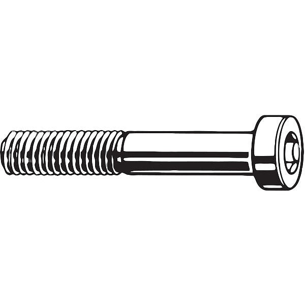 M8-1.25 Socket Head Cap Screw, Plain Steel, 40 mm Length, 100 PK