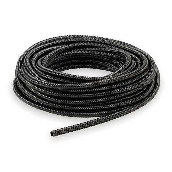 Liquid-Tight Conduit, 3/8In x 100ft, Black