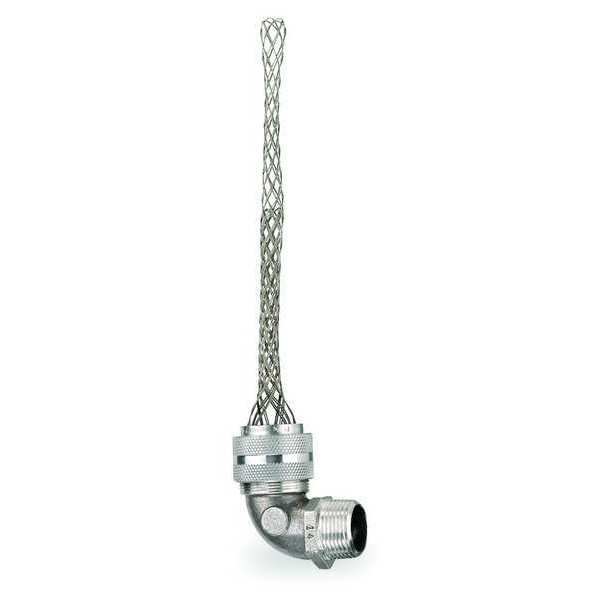 Strain Relief Cord Grip, 90 Deg, 1 In