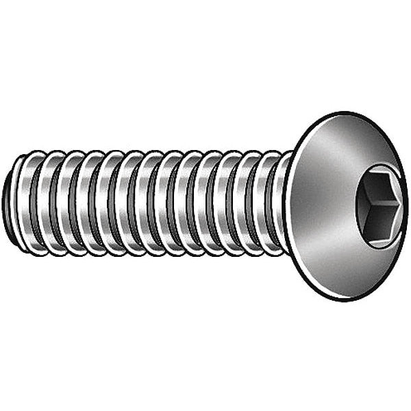 M4-0.70 Socket Head Cap Screw, Plain Stainless Steel, 40 mm Length, 25 PK