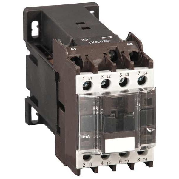 IEC Magnetic Contactor, 4 Poles, 24 V DC, 12 A, Reversing: No