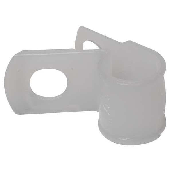 Cable Clamp, Fixed Dia, Screw, Naturl, PK100