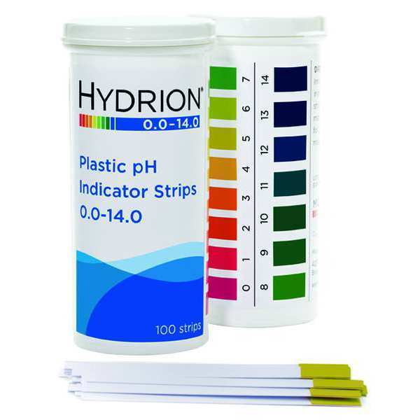 pH Strips, Hydrion Spectral, 0-14, PK100