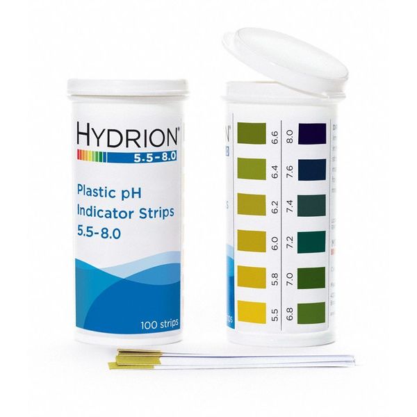 pH Strips, Hydrion Spectral, 5.5-8, PK100