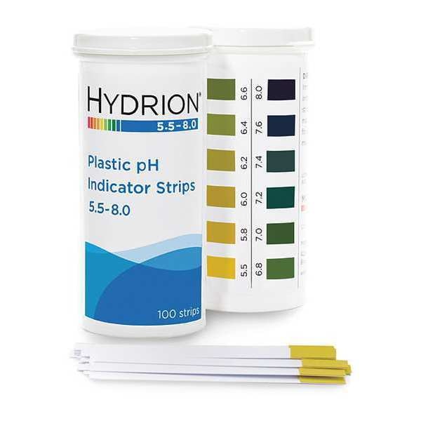 pH Strips, Hydrion Spectral, 5.5-8, PK100