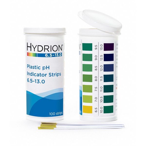 pH Strips, Hydrion Spectral, 6.5-13, PK100