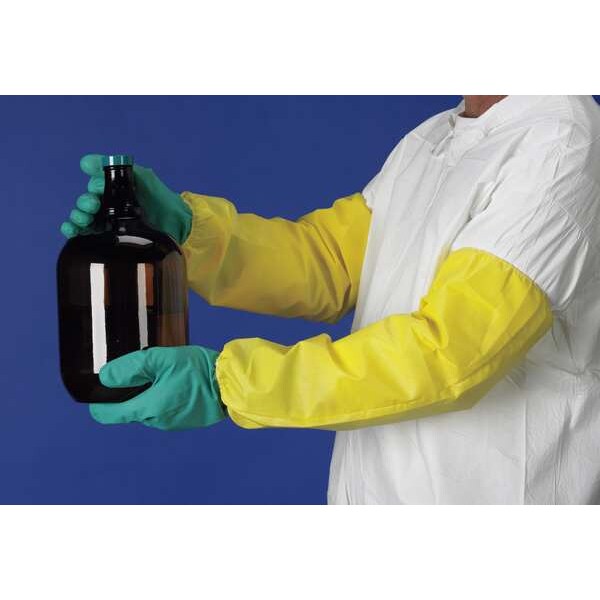 Sleeves, 18 In. L, Yellow, PK25