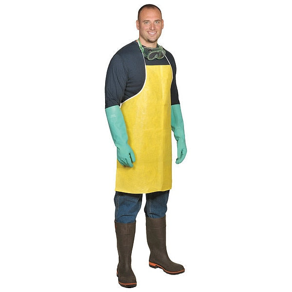 Chemical Resistant Apron, Yellow, PK10