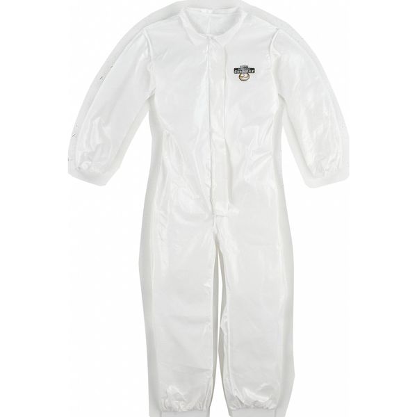 Collared Chemical Resistant Coveralls, White, Zipper