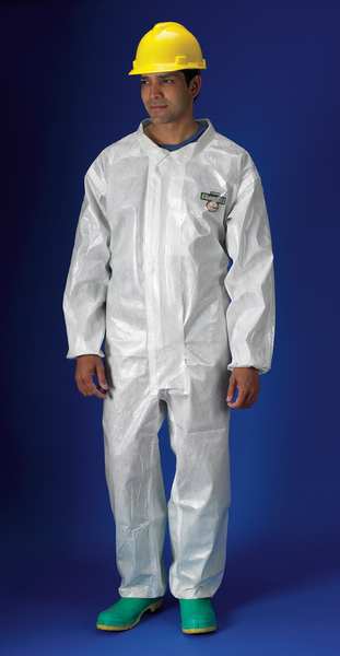 Collared ChemMax 2, White, Elastic, L