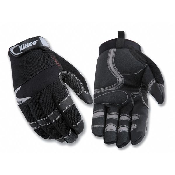 Mechanics Gloves, XL, Black, MiraX2 Grip/Anti-Vibration Padding, Spandex/Form