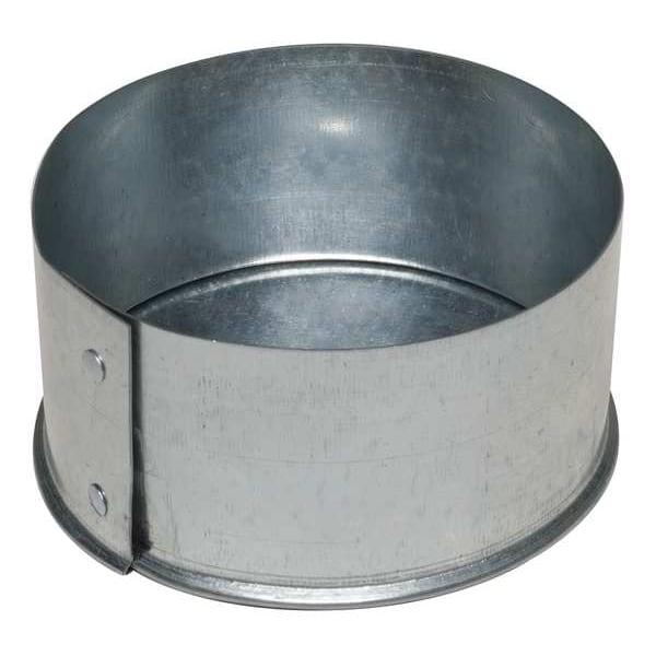 End Cap, 5 in Duct Dia, Galvanized Steel, 26 GA, 5 in W x 2 in H