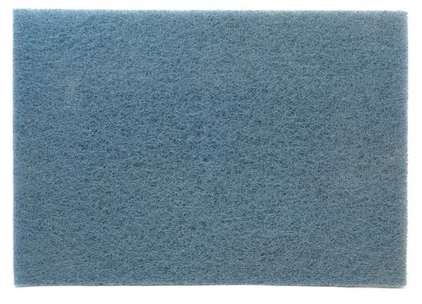 Scrubbing Pad, 32 In x 14 In, Blue, PK10