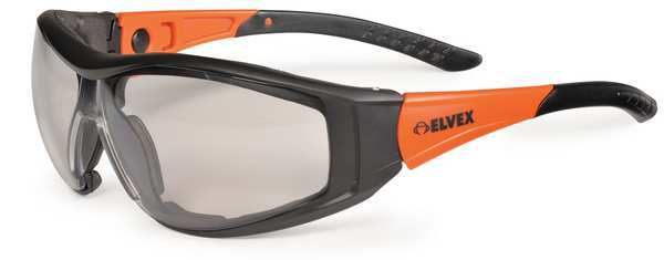 Safety Glasses, Wraparound Clear Polycarbonate Lens, Anti-Fog, Scratch-Resistant