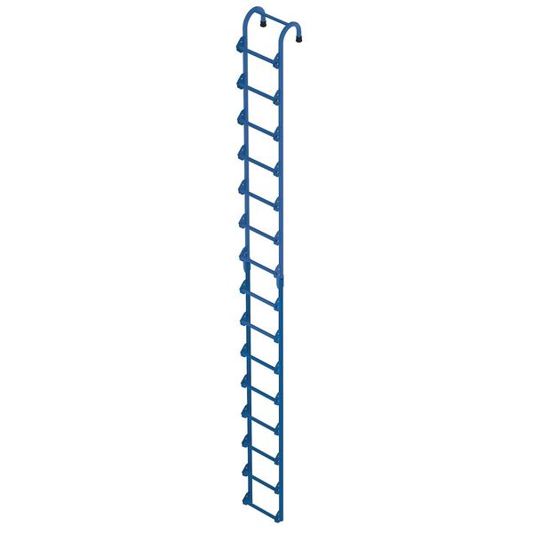 15 ft. Storage Tank Ladder, Steel, 15 Steps, Blue Powder Coated Finish