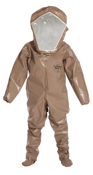 Encapsulated Suit, 6 PK, Tan, Tychem(R) 5000, Zipper