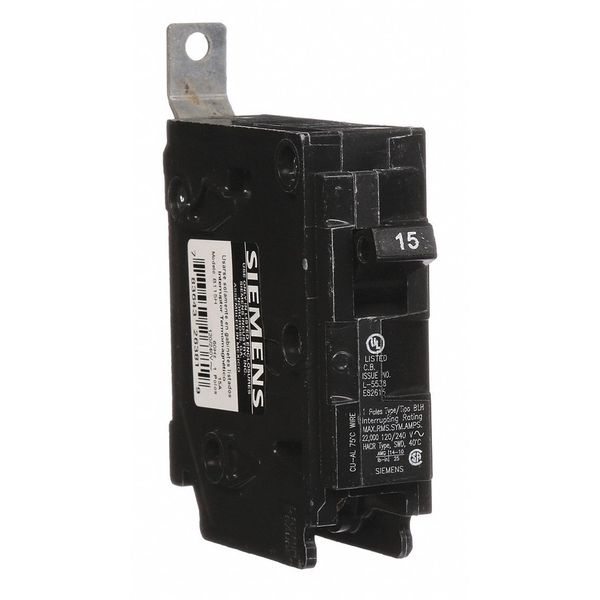 Miniature Circuit Breaker, 15 A, 120/240V AC, 1 Pole, Bolt On Mounting Style, BL Series