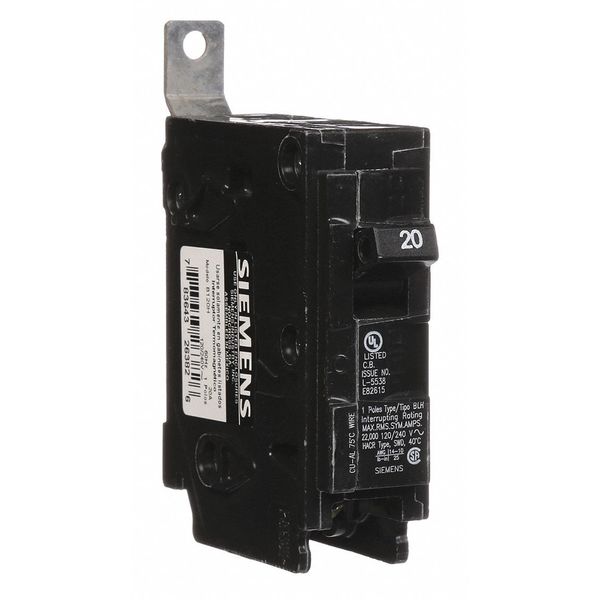 Miniature Circuit Breaker, 20 A, 120/240V AC, 1 Pole, Bolt On Mounting Style, BL Series