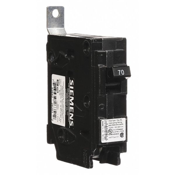 Miniature Circuit Breaker, 70 A, 120/240V AC, 1 Pole, Bolt On Mounting Style, BL Series
