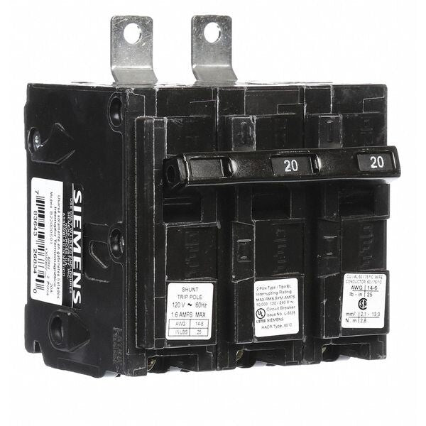 Miniature Circuit Breaker, 20 A, 120/240V AC, 2 Pole, Bolt On Mounting Style, BL Series
