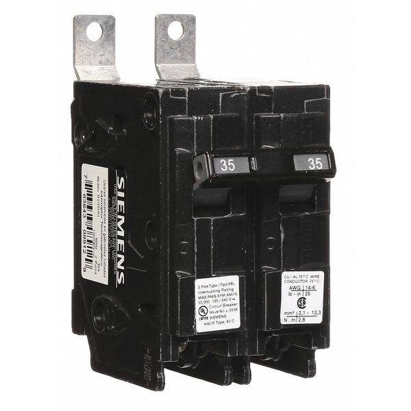 Miniature Circuit Breaker, 35 A, 120/240V AC, 2 Pole, Bolt On Mounting Style, BL Series