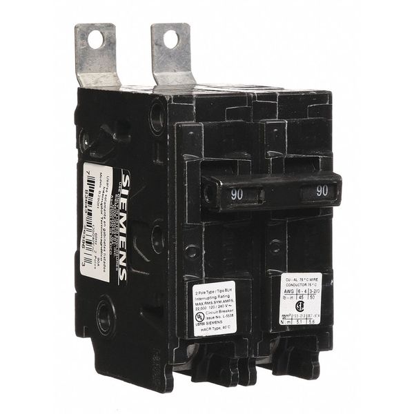 Miniature Circuit Breaker, 90 A, 120/240V AC, 2 Pole, Bolt On Mounting Style, BL Series