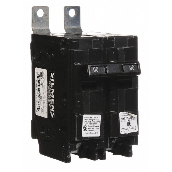 Miniature Circuit Breaker, 90 A, 120/240V AC, 2 Pole, Bolt On Mounting Style, BL Series