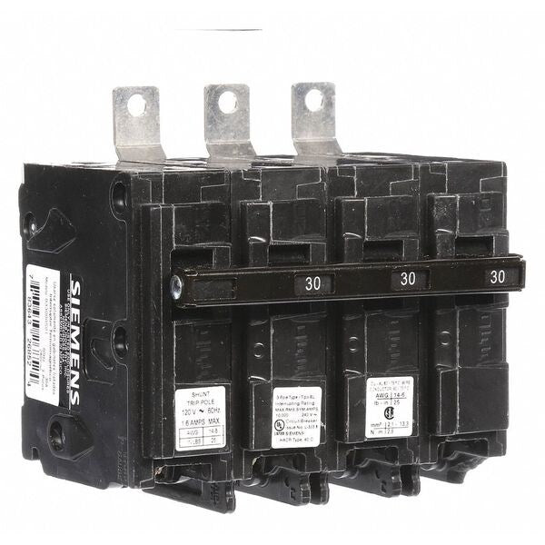 Miniature Circuit Breaker, 30 A, 120/240V AC, 3 Pole, Bolt On Mounting Style, BL Series