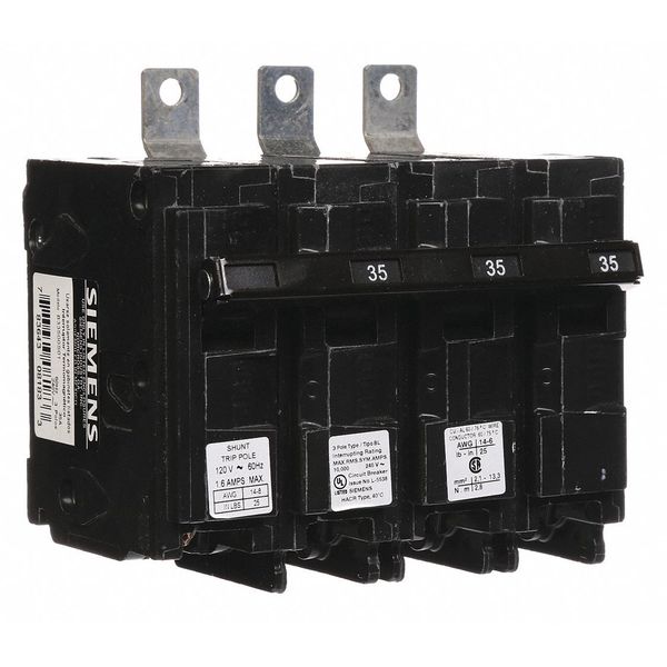 Miniature Circuit Breaker, 35 A, 120/240V AC, 3 Pole, Bolt On Mounting Style, BL Series