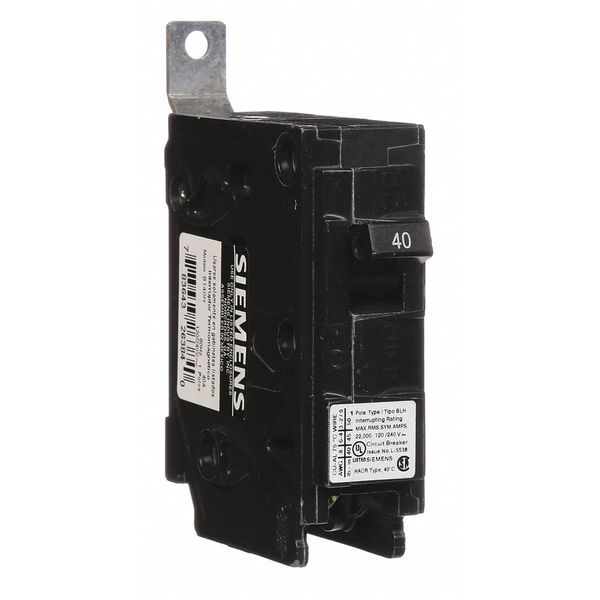 Miniature Circuit Breaker, 40 A, 120/240V AC, 1 Pole, Bolt On Mounting Style, BL Series