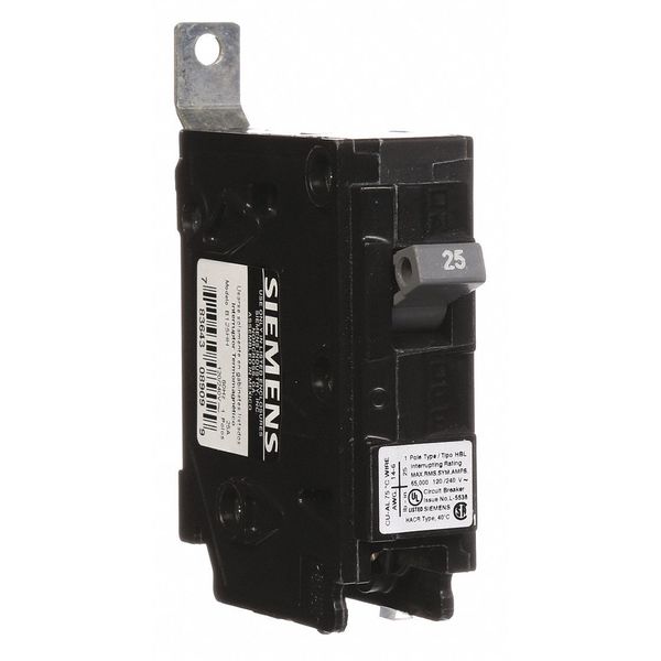 Miniature Circuit Breaker, 25 A, 120/240V AC, 1 Pole, Bolt On Mounting Style, BL Series