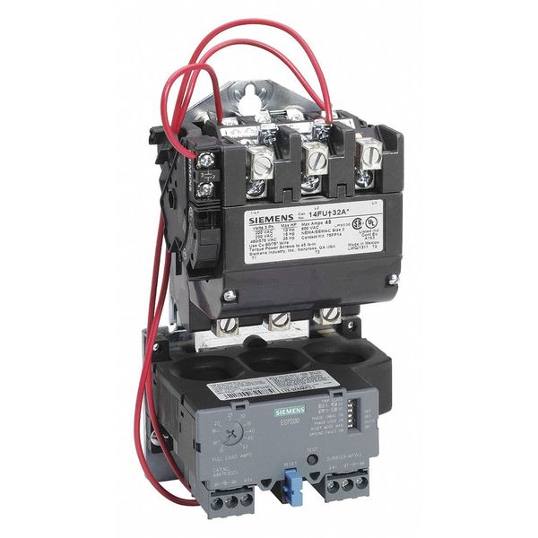 Nonreversing NEMA Magnetic Motor Starter, No Enclosure NEMA Rating, 120V AC, 3 Poles, 1NO