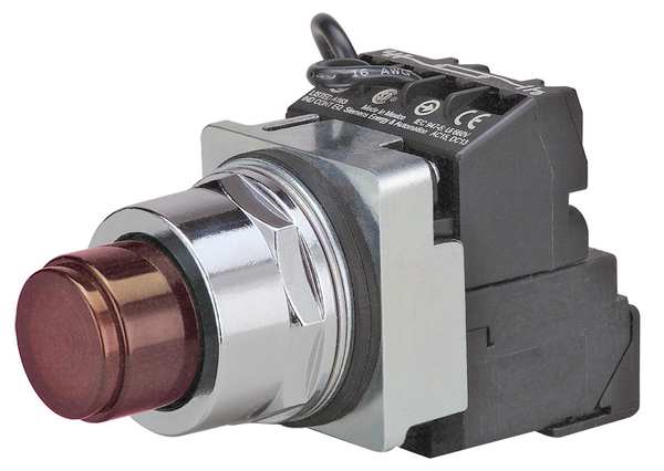 Illuminated Push Button, 30 mm, 1NO/1NC, Red