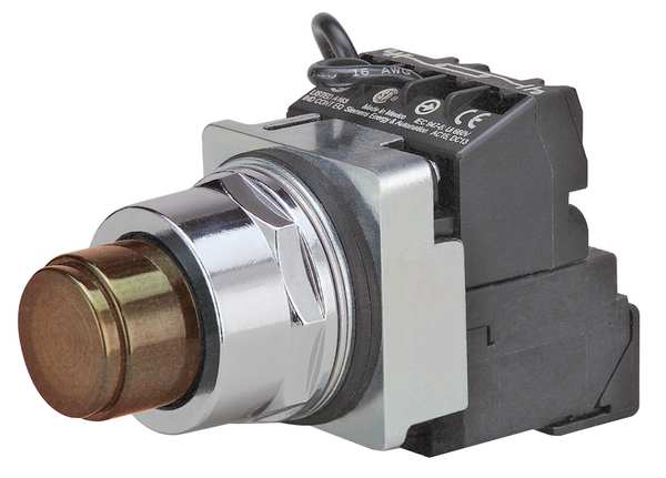 Illuminated Push Button, 30 mm, 1NO/1NC, Amber