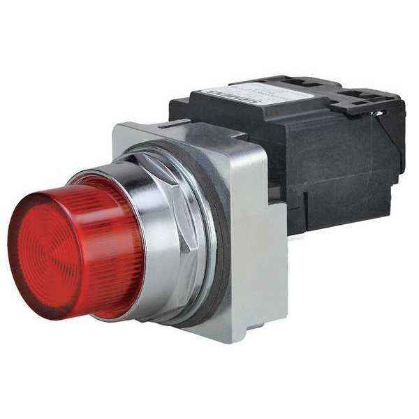 Pilot Light Complete, LED, 120V, 30mm, RD