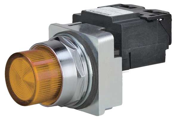 Pilot Light Complete, LED, 24V, 30mm, Amb