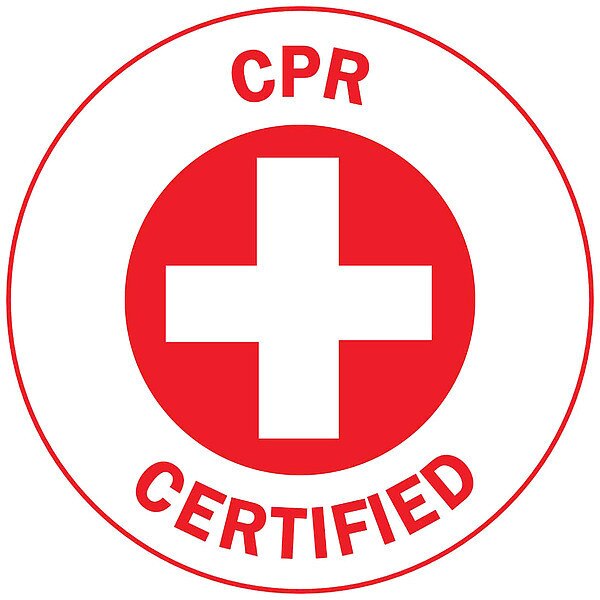 Hard Hat Emblem Label, Red/White, PK4