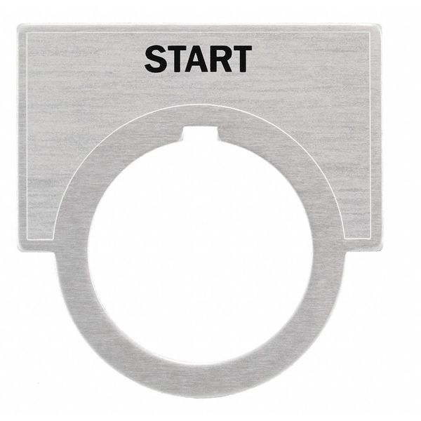 Legend Plate, Start, Brushed Aluminum