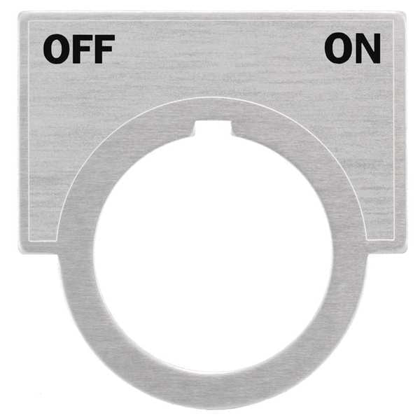 Legend Plate, Off-On, Brushed Aluminum