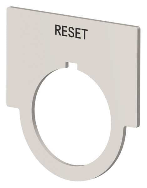 Legend Plate, Reset, Brushed Aluminum
